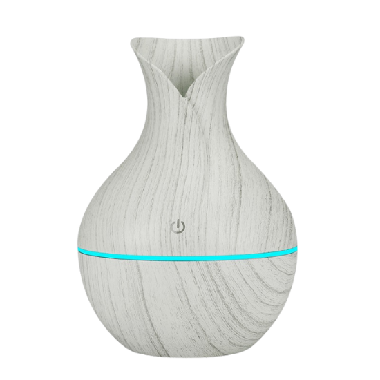 夜光家用木紋USB加濕器香薰機 - 白木紋