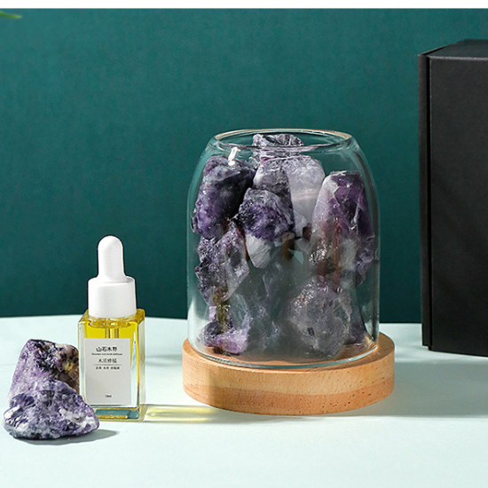 天然水晶擴香石玻璃杯 - 紫水晶